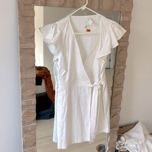 ALC linen wrap dress NEW